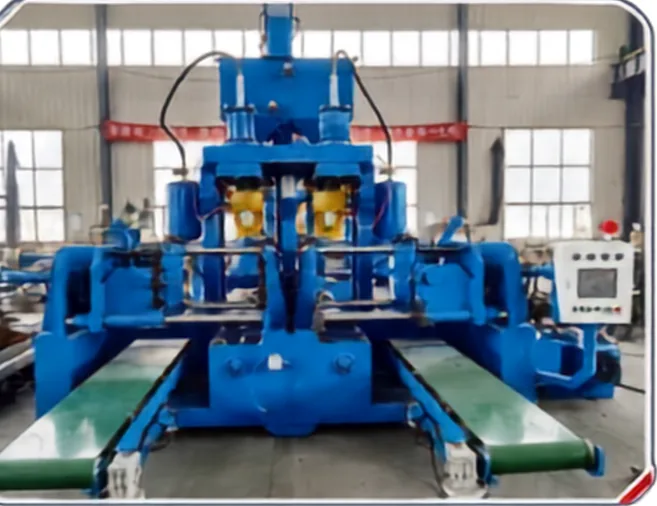 Hot box core shooter with conveyor take-off