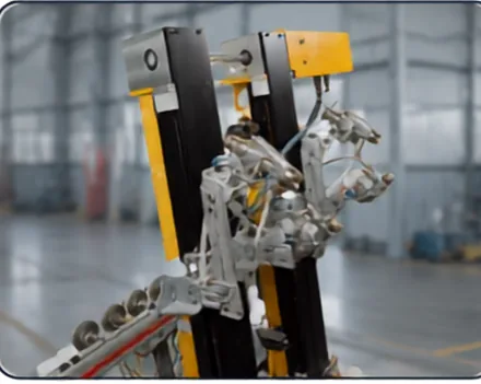 Robotic spray gun coating station