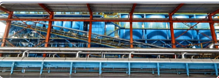 Green sand production line conveyors and hoppers