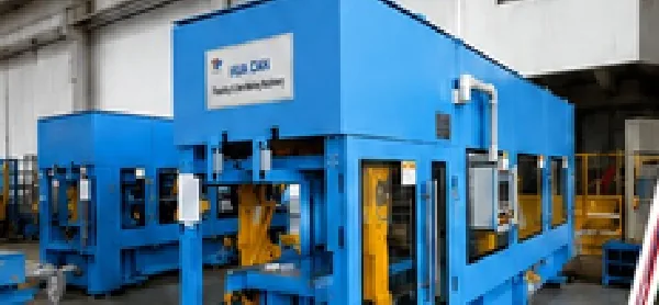 Twin vertical parting molding machines on the shop floor